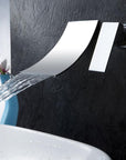 Leon - Chrome Wall Mount Waterfall Flow Single Handle Faucet