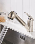 Ellis - Deck Mounted Pull Out Copper Kitchen Faucet