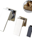 Miquel - Chrome Wall Mounted Waterfall Spout Bathroom Faucet