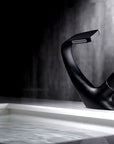 Annetta - Modern Chrome Plated Solid Brass Waterfall Spout Bathroom Faucet