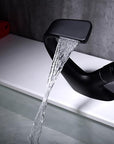 Annetta - Modern Chrome Plated Solid Brass Waterfall Spout Bathroom Faucet