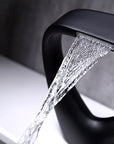 Annetta - Modern Chrome Plated Solid Brass Waterfall Spout Bathroom Faucet