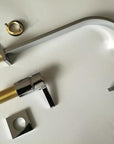Raffo - Long Tube Two Hole Bathroom Sink Faucet