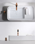 Raffo - Long Tube Two Hole Bathroom Sink Faucet