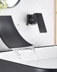 Leon - Chrome Wall Mount Waterfall Flow Single Handle Faucet