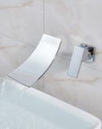 Leon - Chrome Wall Mount Waterfall Flow Single Handle Faucet