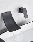 Leon - Chrome Wall Mount Waterfall Flow Single Handle Faucet