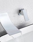 Leon - Chrome Wall Mount Waterfall Flow Single Handle Faucet