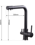 Cott - Modern 3 in 1 Kitchen Faucet