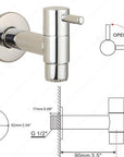 Linus - Chrome Wall Mounted Bathroom Faucet