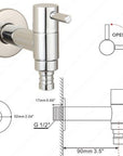 Linus - Chrome Wall Mounted Bathroom Faucet
