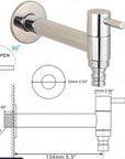 Linus - Chrome Wall Mounted Bathroom Faucet