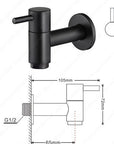 Linus - Chrome Wall Mounted Bathroom Faucet
