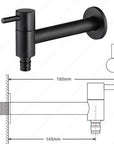 Linus - Chrome Wall Mounted Bathroom Faucet