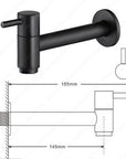 Linus - Chrome Wall Mounted Bathroom Faucet