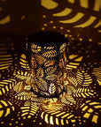Mateo - Leaf Pattern Shadow Cast Lantern