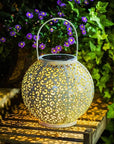 Bode - Round Solar Hanging Shadow Cast Lantern