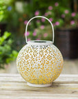 Bode - Round Solar Hanging Shadow Cast Lantern