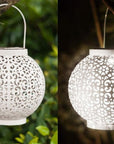 Bode - Round Solar Hanging Shadow Cast Lantern