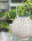 Bode - Round Solar Hanging Shadow Cast Lantern