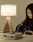 Lizbeth - Three Leg Wooden Base Lamp