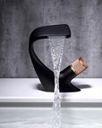 Annetta - Modern Chrome Plated Solid Brass Waterfall Spout Bathroom Faucet